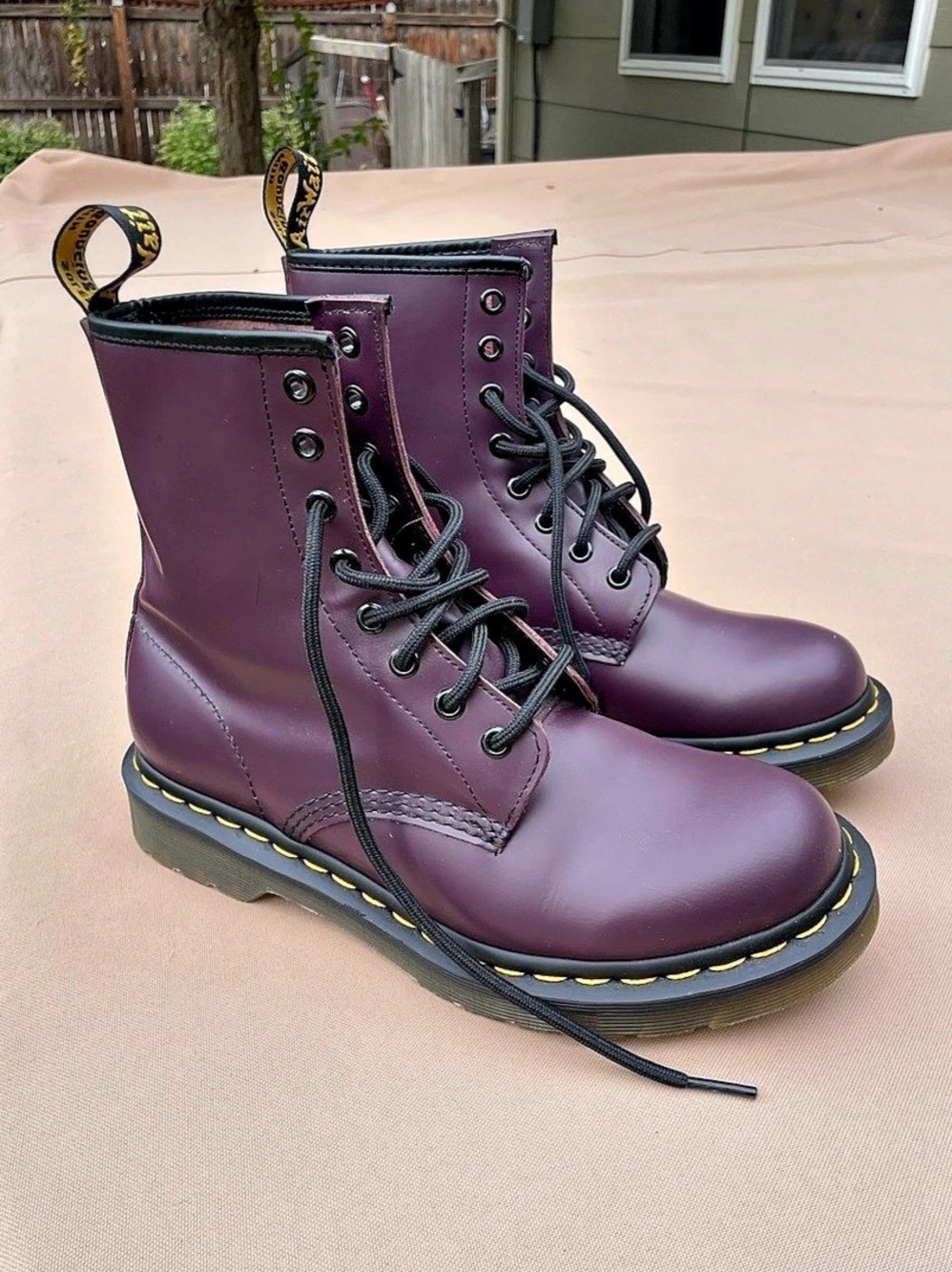 Dr. Martens 1460 Leather Combat Boots Purple US 8 - Picture 5 of 12